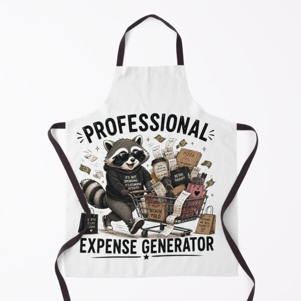 Item preview, Professional Expense Generator – Funny Raccoon Shopping Humor Design designed and sold by MotylekAnia.