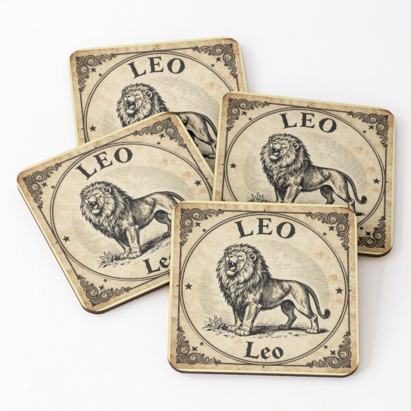 Item preview, Vintage Leo Zodiac Sign - Baroque Astrology Art designed and sold by GoGreenlove.