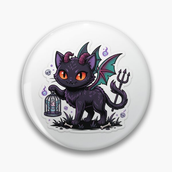 Item preview, Scary but cute black cat designed and sold by reverse-art.
