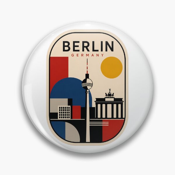 Item preview, Berlin Germany Retro Bauhaus Geometric Skyline designed and sold by k3rstman1.