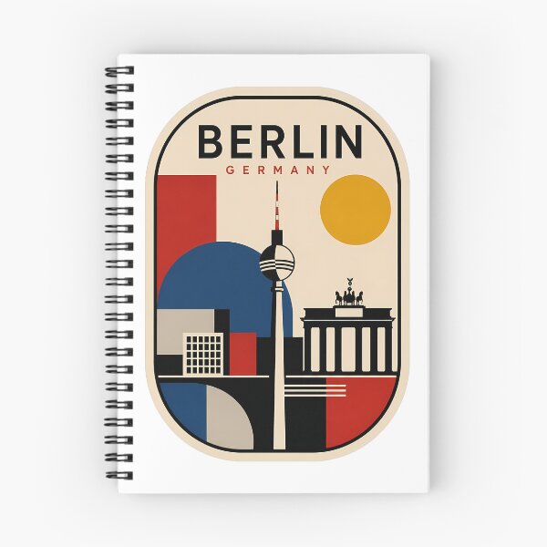 Item preview, Berlin Germany Retro Bauhaus Geometric Skyline designed and sold by k3rstman1.