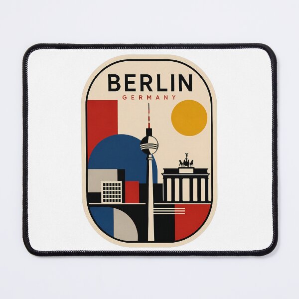Item preview, Berlin Germany Retro Bauhaus Geometric Skyline designed and sold by k3rstman1.