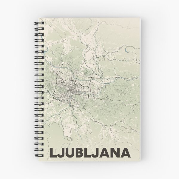 Item preview, Ljubljana Map designed and sold by MapsNerd.