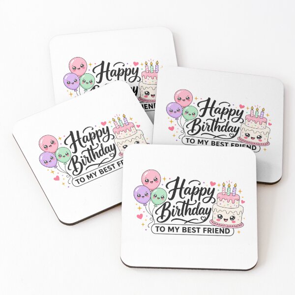 Item preview, Happy Birthday Best Friend Kawaii Cake | Cute BFF Birthday Aesthetic designed and sold by Dulxoz.
