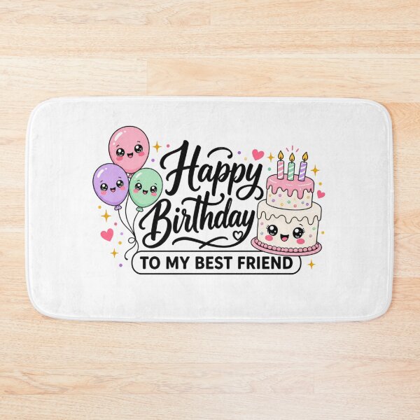 Item preview, Happy Birthday Best Friend Kawaii Cake | Cute BFF Birthday Aesthetic designed and sold by Dulxoz.