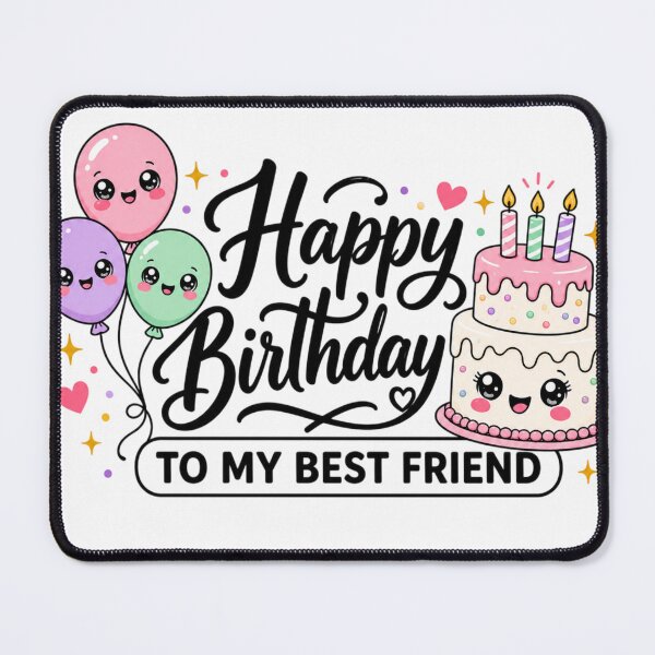 Item preview, Happy Birthday Best Friend Kawaii Cake | Cute BFF Birthday Aesthetic designed and sold by Dulxoz.