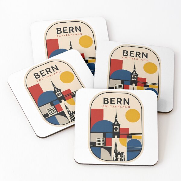 Item preview, Bern Switzerland Geometric Cityscape Clock Tower designed and sold by k3rstman1.
