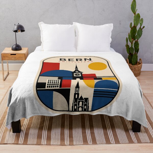 Item preview, Bern Switzerland Geometric Cityscape Clock Tower designed and sold by k3rstman1.