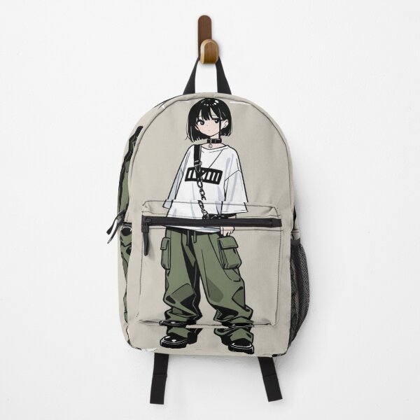 Item preview, Fashion - Man in Black Top Cargo Pants Chain Wallet Streetwear Anime designed and sold by AnimeShin.