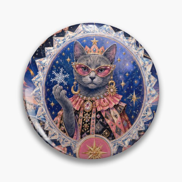 Artikelvorschau, Königliche Steinbock-Katze 2027 – Festliche Sternenillustration. entworfen und verkauft von Natalia-Vlad.