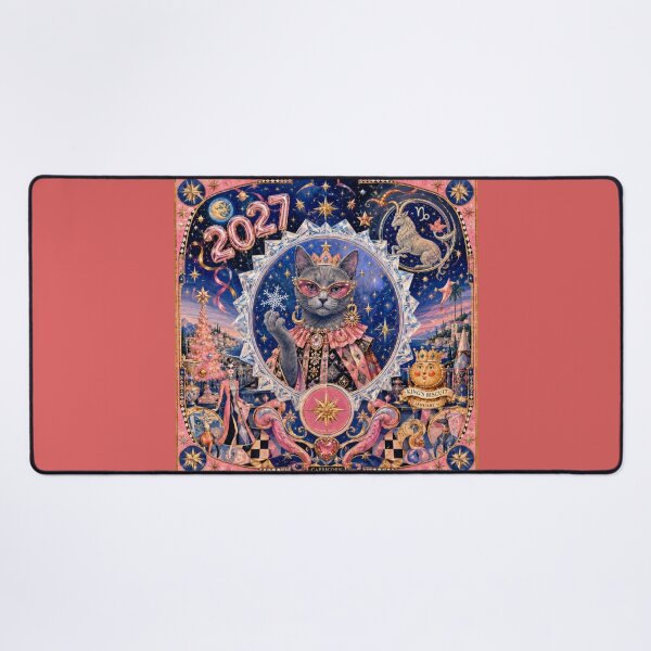 Item preview, Royal Capricorn Cat 2027 – Festive starry illustration. designed and sold by Natalia-Vlad.