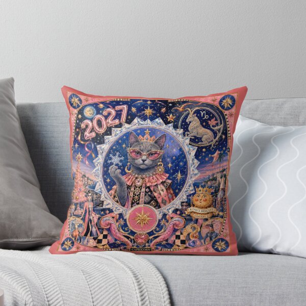 Item preview, Royal Capricorn Cat 2027 – Festive starry illustration. designed and sold by Natalia-Vlad.