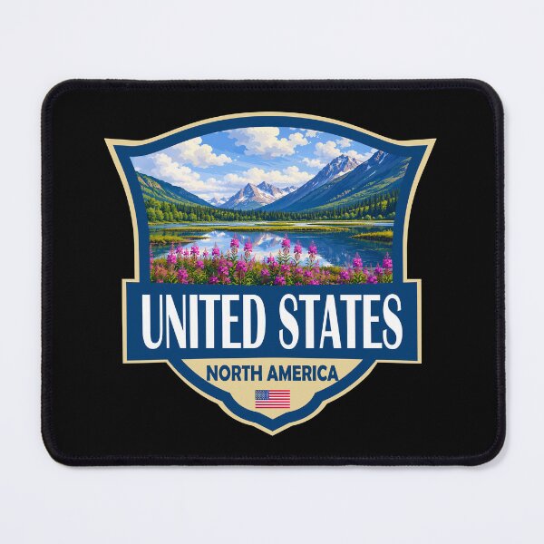 Item preview, United States Illustration Retro Badge designed and sold by KrisSidDesigns.