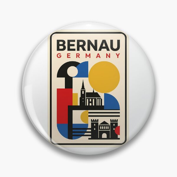 Item preview, Bernau Germany Bauhaus Geometric Cityscape Landmarks designed and sold by k3rstman1.