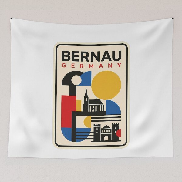 Item preview, Bernau Germany Bauhaus Geometric Cityscape Landmarks designed and sold by k3rstman1.