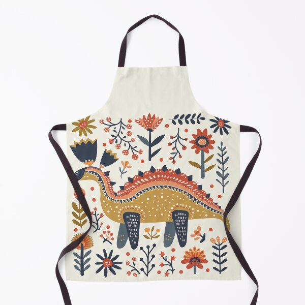 Item preview, Scandinavian Folk Art, Dinosaur and Flowers designed and sold by xiao xuans.