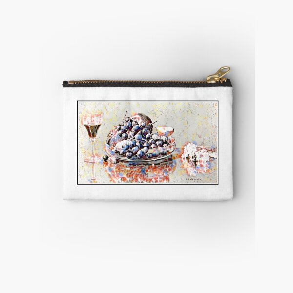Item preview, Still Life, Fruit Bowl, Wine Glass, Flowers, Digital Illustration designed and sold by AMacGPhilly.