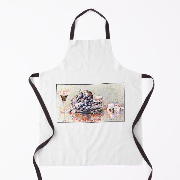Item preview, Still Life, Fruit Bowl, Wine Glass, Flowers, Digital Illustration designed and sold by AMacGPhilly.
