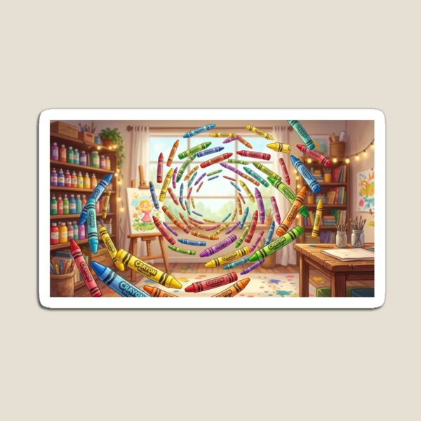 Item preview, Whimsical Floating Crayons: Vibrant Art Room designed and sold by AirCrayons27.