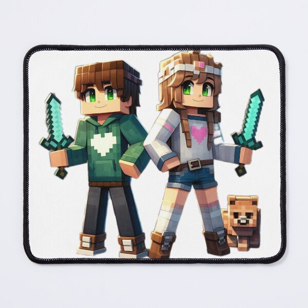 Item preview, Cute minecraft style couple designed and sold by Black-hall.