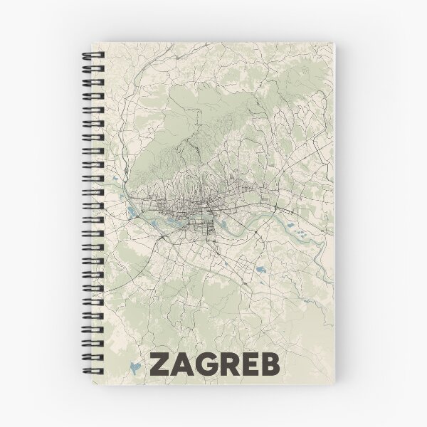 Item preview, Zagreb Map designed and sold by MapsNerd.