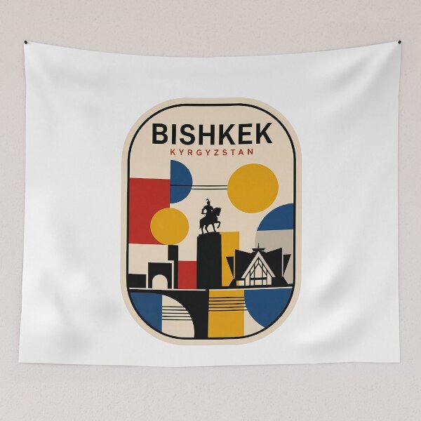 Item preview, Bishkek Kyrgyzstan Mid Century Modern City Landmark designed and sold by k3rstman1.