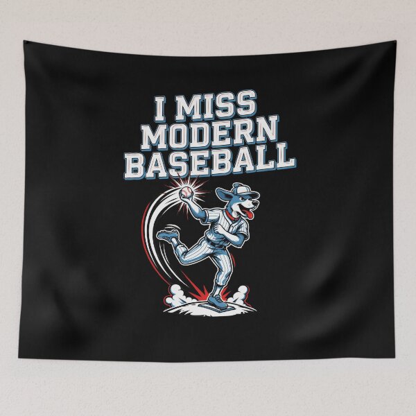 Item preview, I Miss Modern Baseball Cute Funny Dog Baseball Meme designed and sold by Redgiant87x.