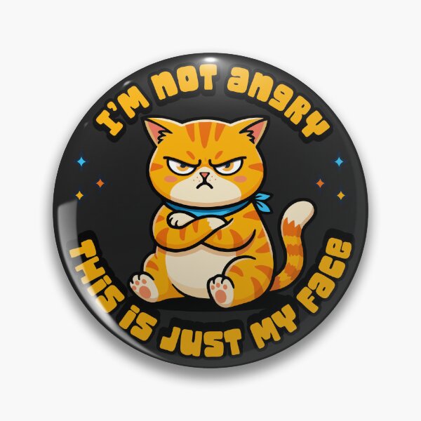 Item preview, I'm Not Angry - grumpy cat designed and sold by StellarBees.