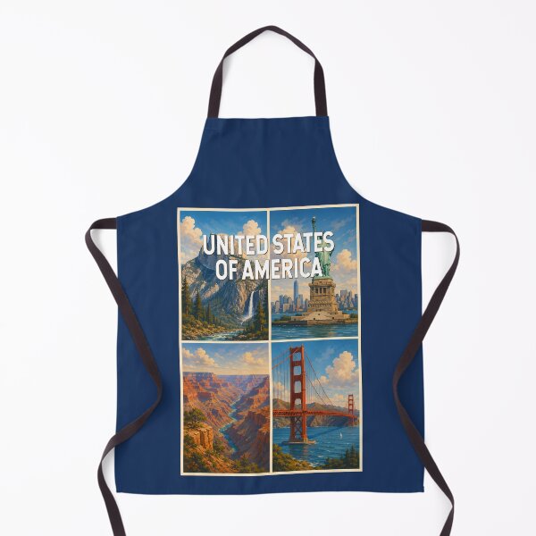 Item preview, United States Collage Illustration Travel Art Vintage designed and sold by KrisSidDesigns.