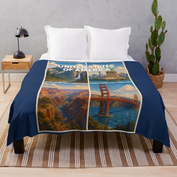 Item preview, United States Collage Illustration Travel Art Vintage designed and sold by KrisSidDesigns.