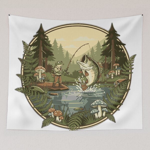 Item preview, Frog Bass Hunter Woodland Fishing Adventure designed and sold by fallmoree.