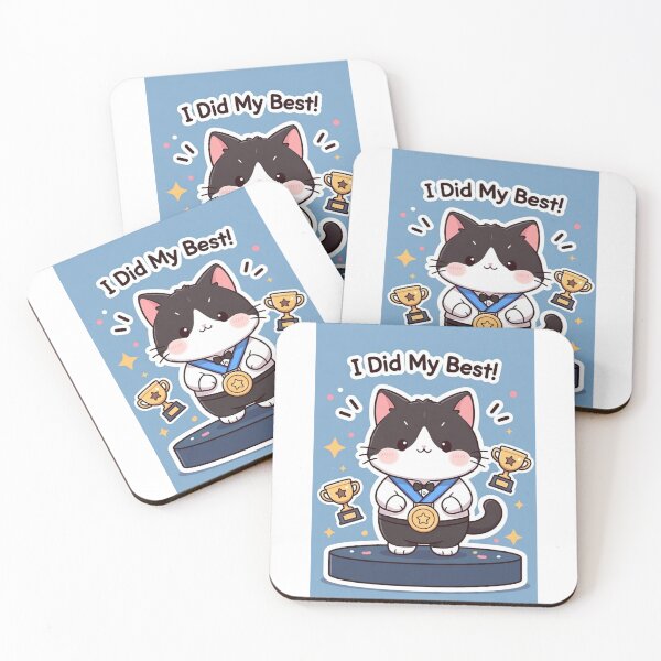 Item preview, Employee of the Month cute cat stickers  designed and sold by Cutecatties.