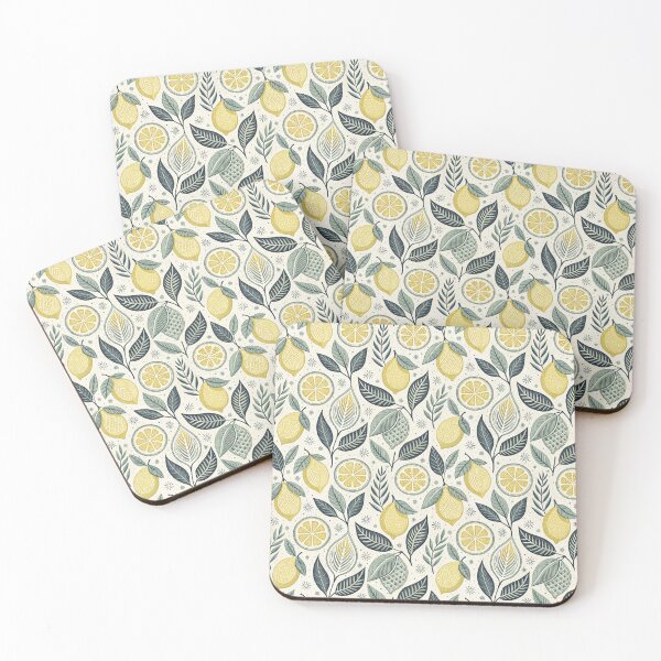 Item preview, Nordic Lemon Folk Pattern | Scandinavian Summer Design designed and sold by Shuga-Design.
