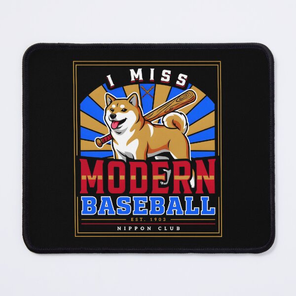 Item preview, I Miss Modern Baseball Retro Baseball Meme and Funny Dog designed and sold by Redgiant87x.