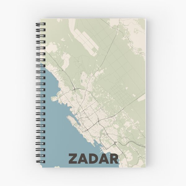 Item preview, Zadar Map designed and sold by MapsNerd.