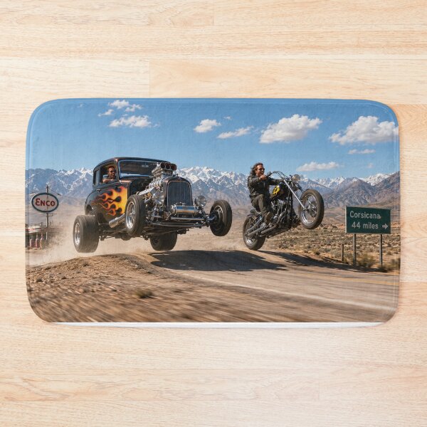 Item preview, Hot Rod & Motorcycle Road Trip designed and sold by VERYOLDROAD BY AXTON BROWNING .