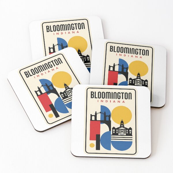 Item preview, Bloomington Indiana Abstract Minimalist Travel Landmark designed and sold by k3rstman1.