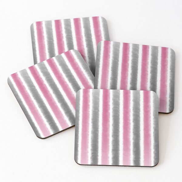 Item preview, Watercolor stripe pattern- pink and black  designed and sold by Pattern Pie.