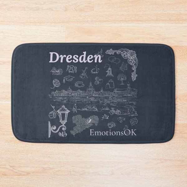 Item preview, Dresden Skyline Sketch · Lilac & Paynes Grey designed and sold by EmotionsOK.