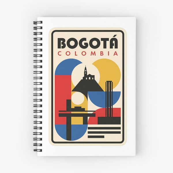 Item preview, Retro Bogota Colombia Skyline Geometric Travel Poster designed and sold by k3rstman1.
