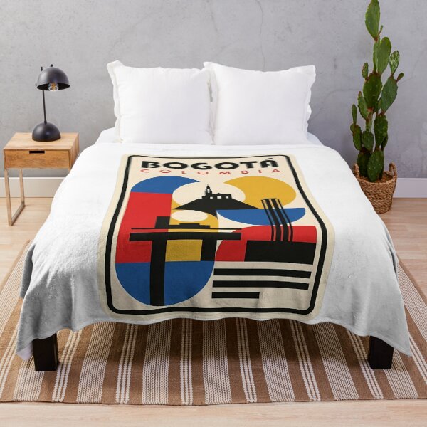 Item preview, Retro Bogota Colombia Skyline Geometric Travel Poster designed and sold by k3rstman1.