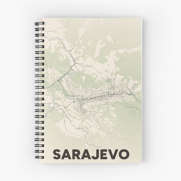 Item preview, Sarajevo Map designed and sold by MapsNerd.