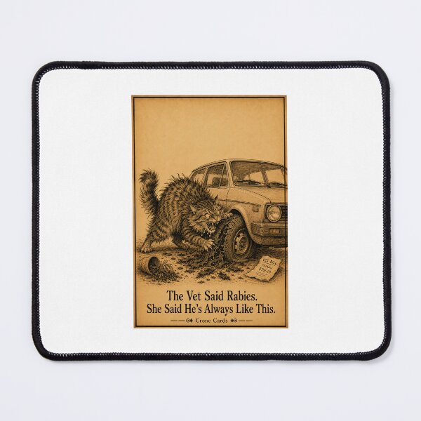 Item preview, Crone Cards — The Vet Said Rabies. She Said He's Always Like This. designed and sold by Kay Mhor Studio.