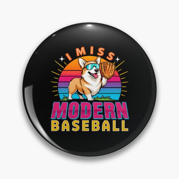 Item preview, I Miss Modern Baseball Baseball Meme Humor with Adorable Funny Dog designed and sold by Redgiant87x.