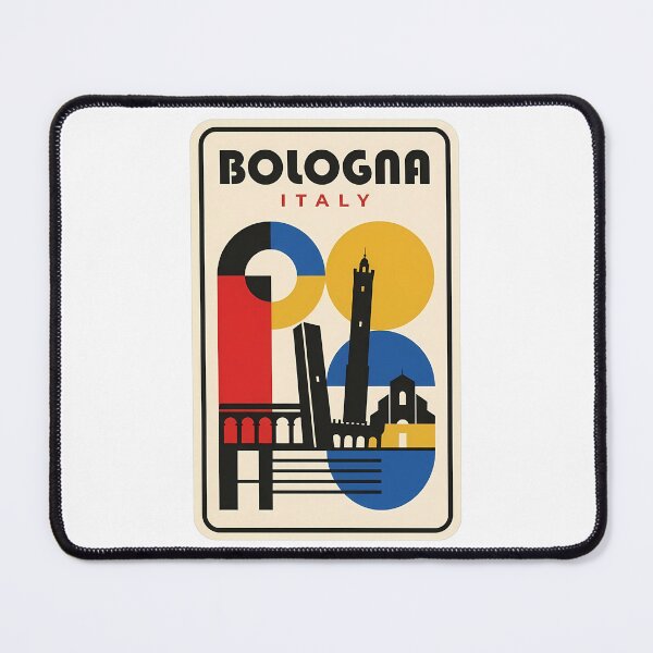 Item preview, Vintage Bologna Italy Geometric Bauhaus Travel Poster designed and sold by k3rstman1.