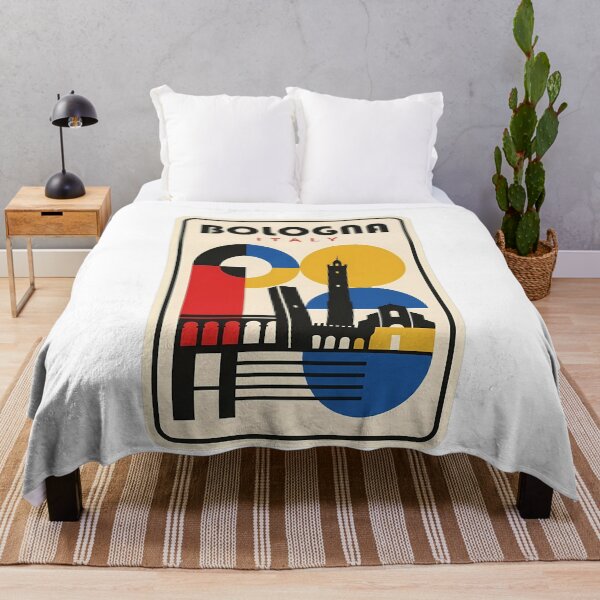Item preview, Vintage Bologna Italy Geometric Bauhaus Travel Poster designed and sold by k3rstman1.
