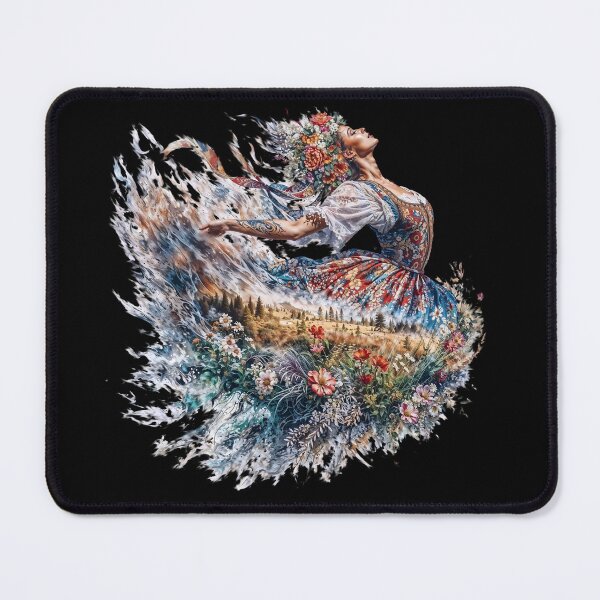 Item preview, folklore nature Poland floral dance double exposures digital artwork dejco.art domin designed and sold by dejco.art.