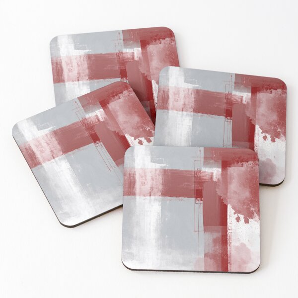 Item preview, Modern Abstract Red Geometric Composition - Textured Red Palette No.19 designed and sold by SlowRegardArt.
