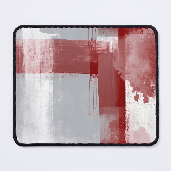 Item preview, Modern Abstract Red Geometric Composition - Textured Red Palette No.19 designed and sold by SlowRegardArt.