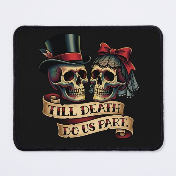 Item preview, Enduring Devotion Skulls Couple Vintage Art designed and sold by Tsugraf Designs.